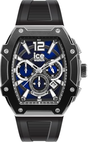 正規代理店 [Ice-watch] アイスウォッチ 時計 腕時計 メンズ 024364 [ICE boliday] ブラック ブルー シルバー スチール ラージ クロノグラフ トノー